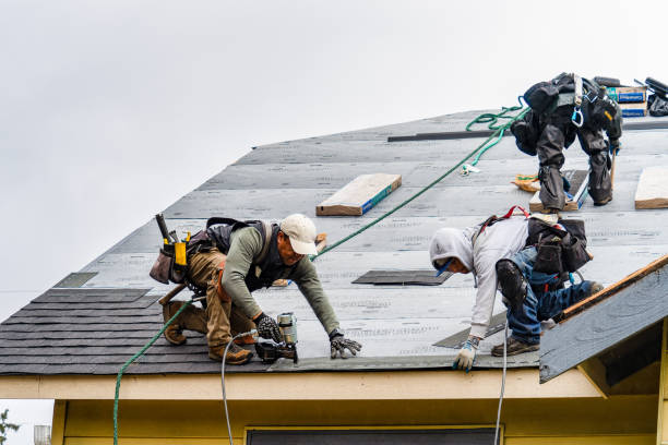 Professional Roofing technician working in Los Angeles, CA